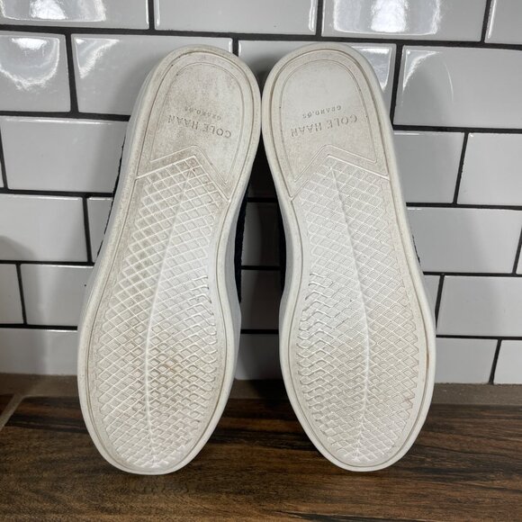 Cole Haan GrandPro Spectator Womens Size 6 Shoes Black Woven Suede Slip On - Picture 7 of 13